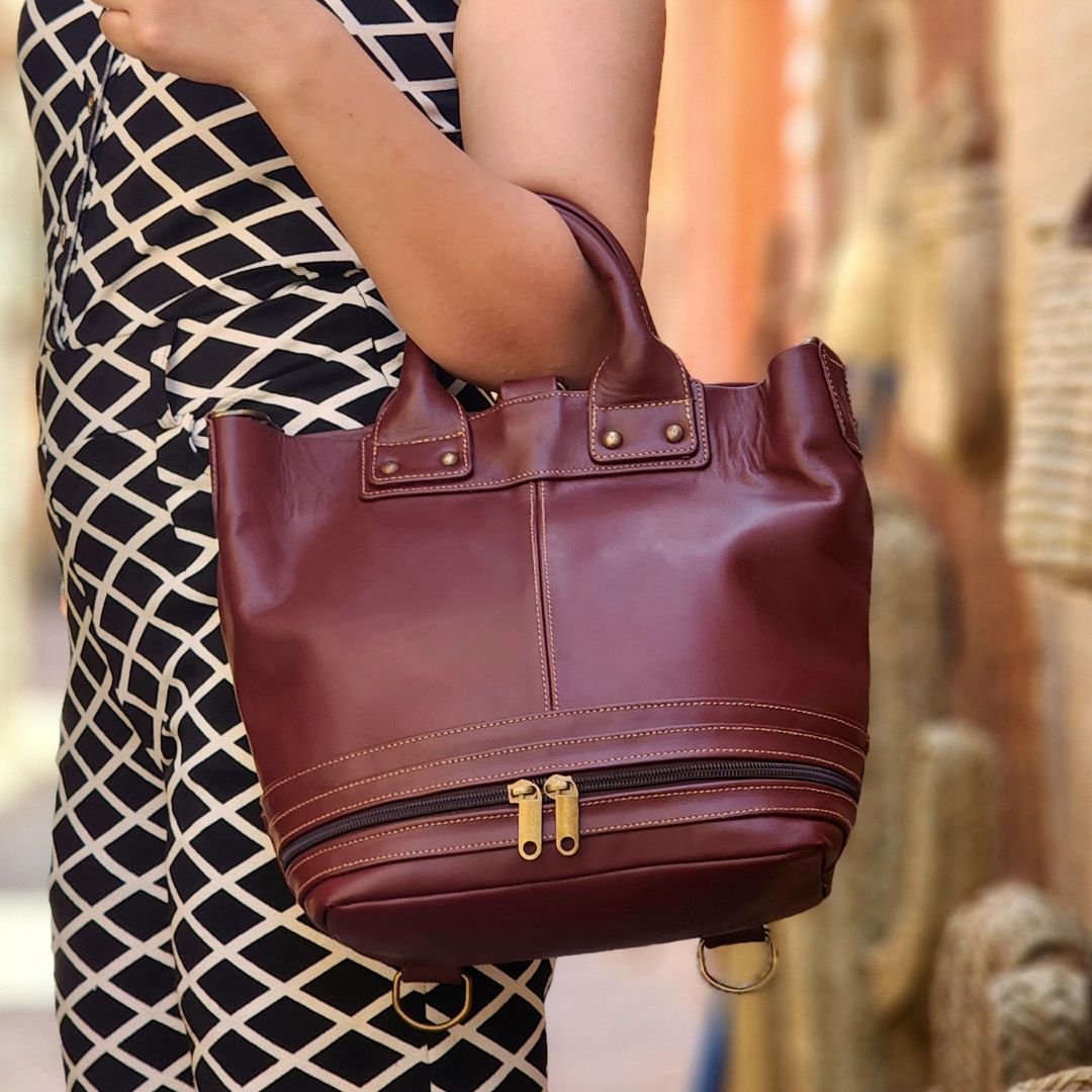 Leather Bucket Bag