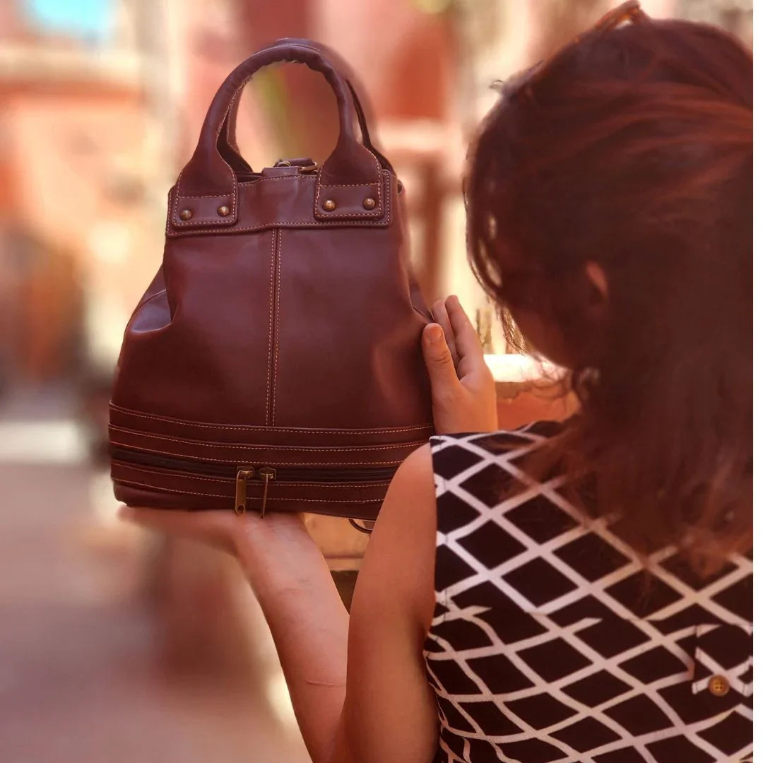 Leather Bucket Bag