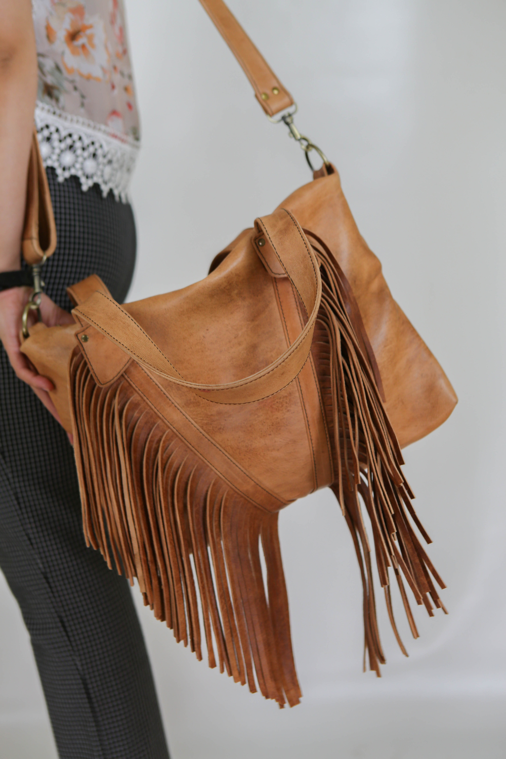 Fringe Leather Purse