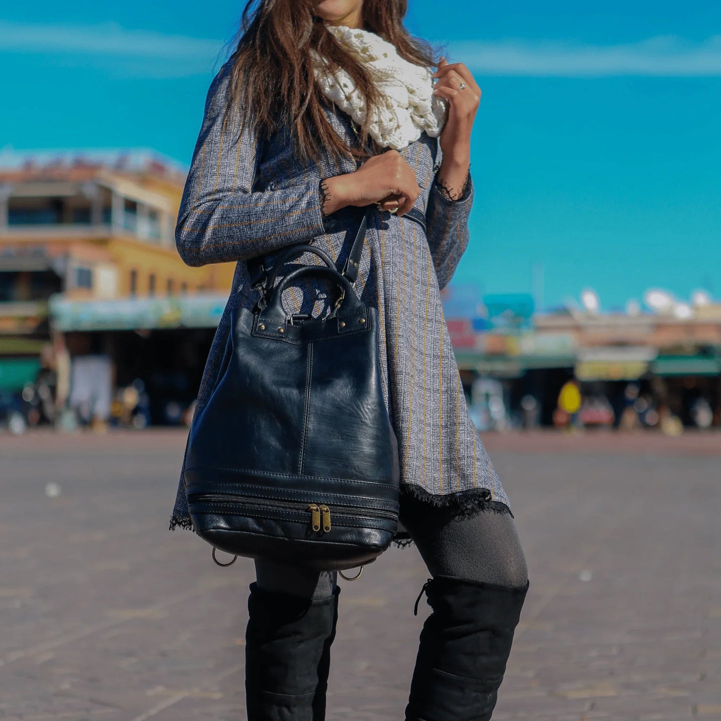 Leather Bucket Bag