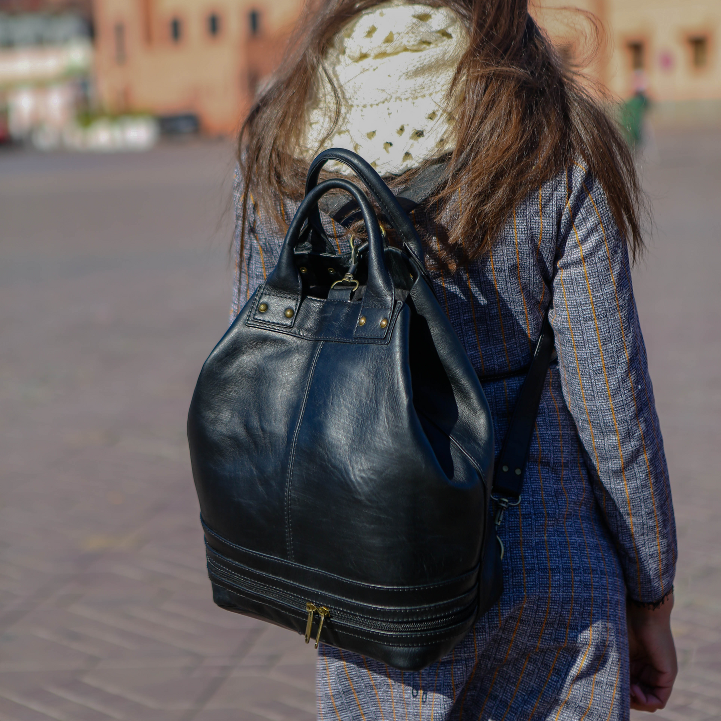 Leather Bucket Bag