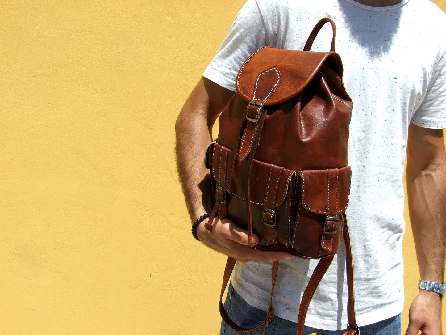 Small Leather Backpack