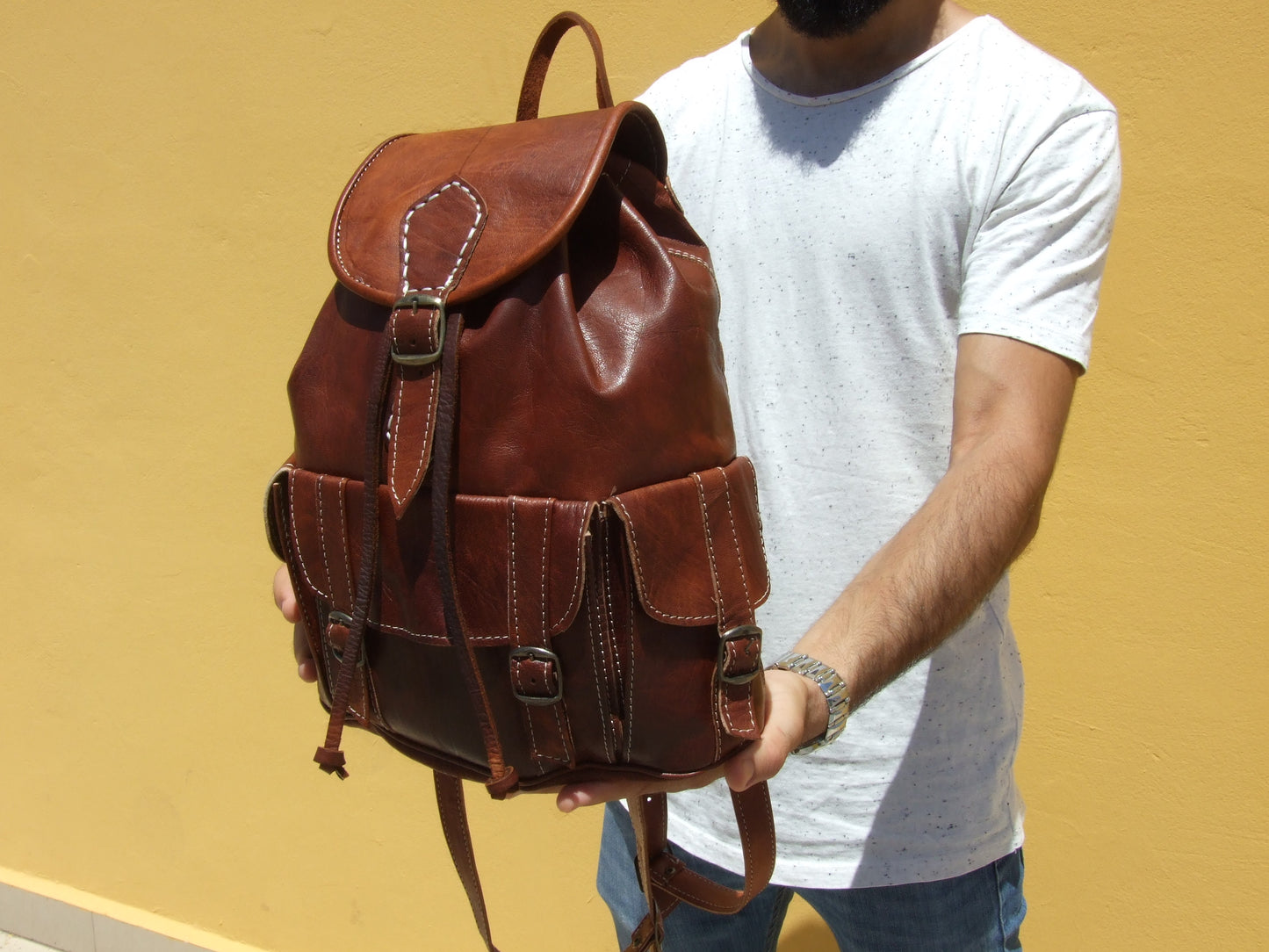 Small Leather Backpack