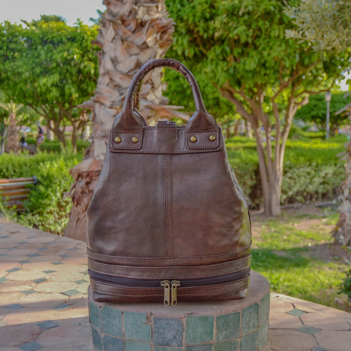Leather Bucket Bag