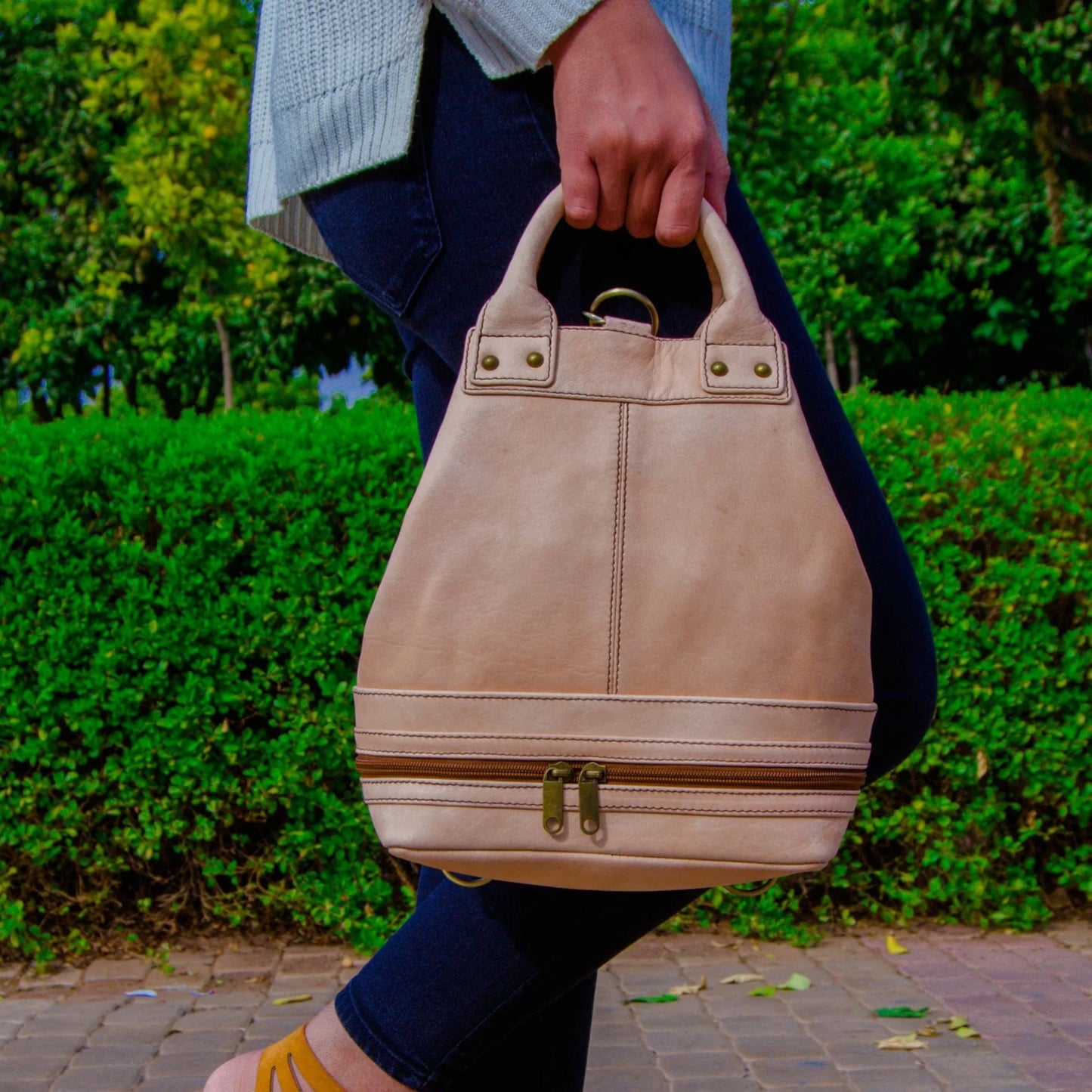 Leather Bucket Bag