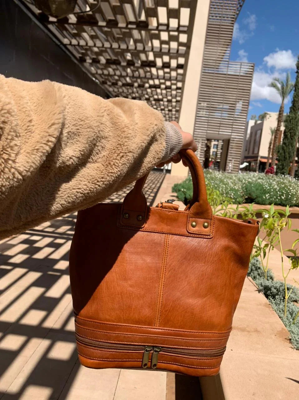 Leather Bucket Bag