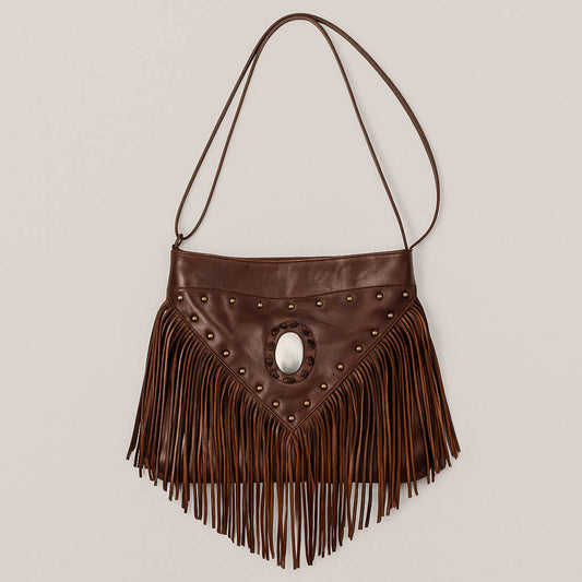 Fringe Leather Crossbody: Boho Style