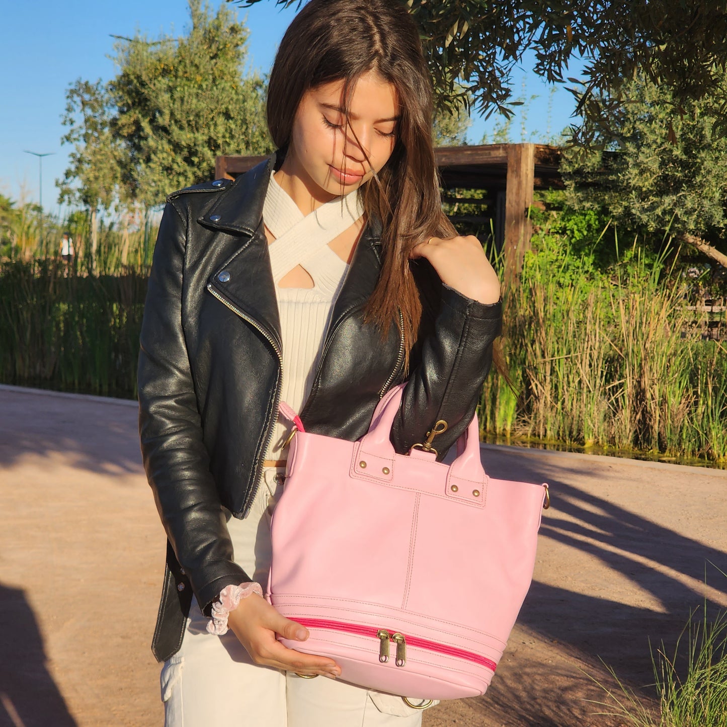 leather Bucket bag