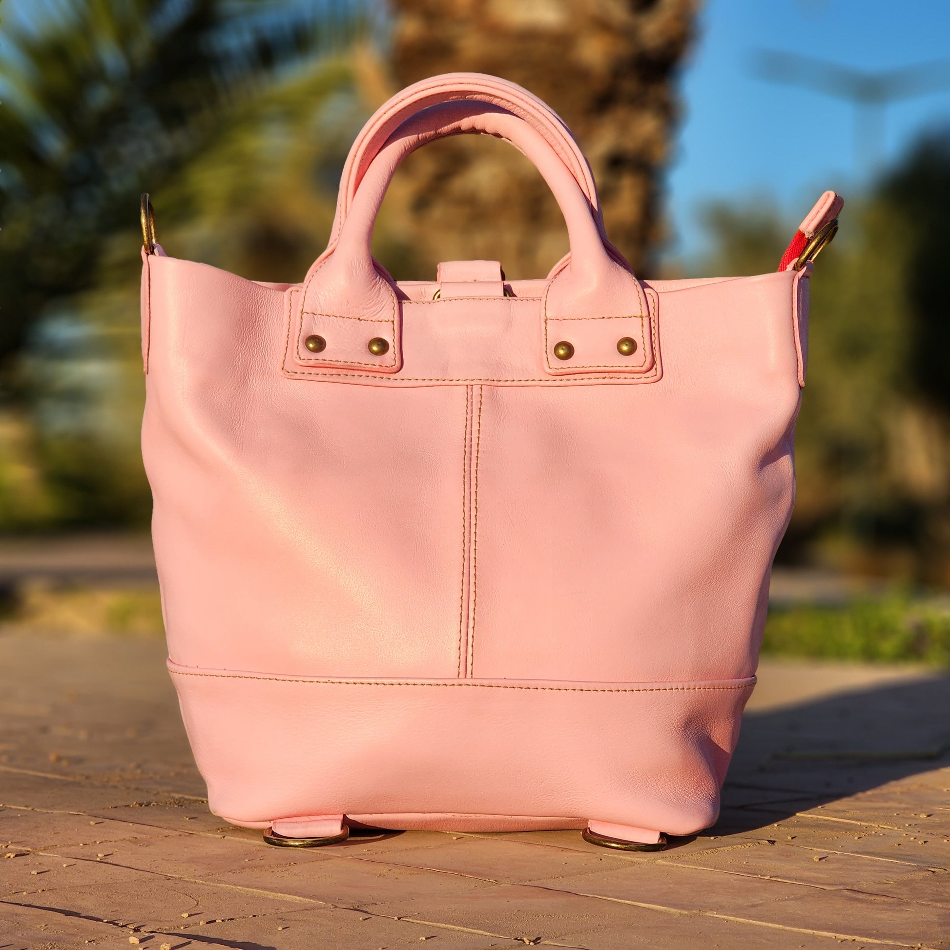 Leather Bucket Bag Beige / Medium (11'×12.5'×4.7')