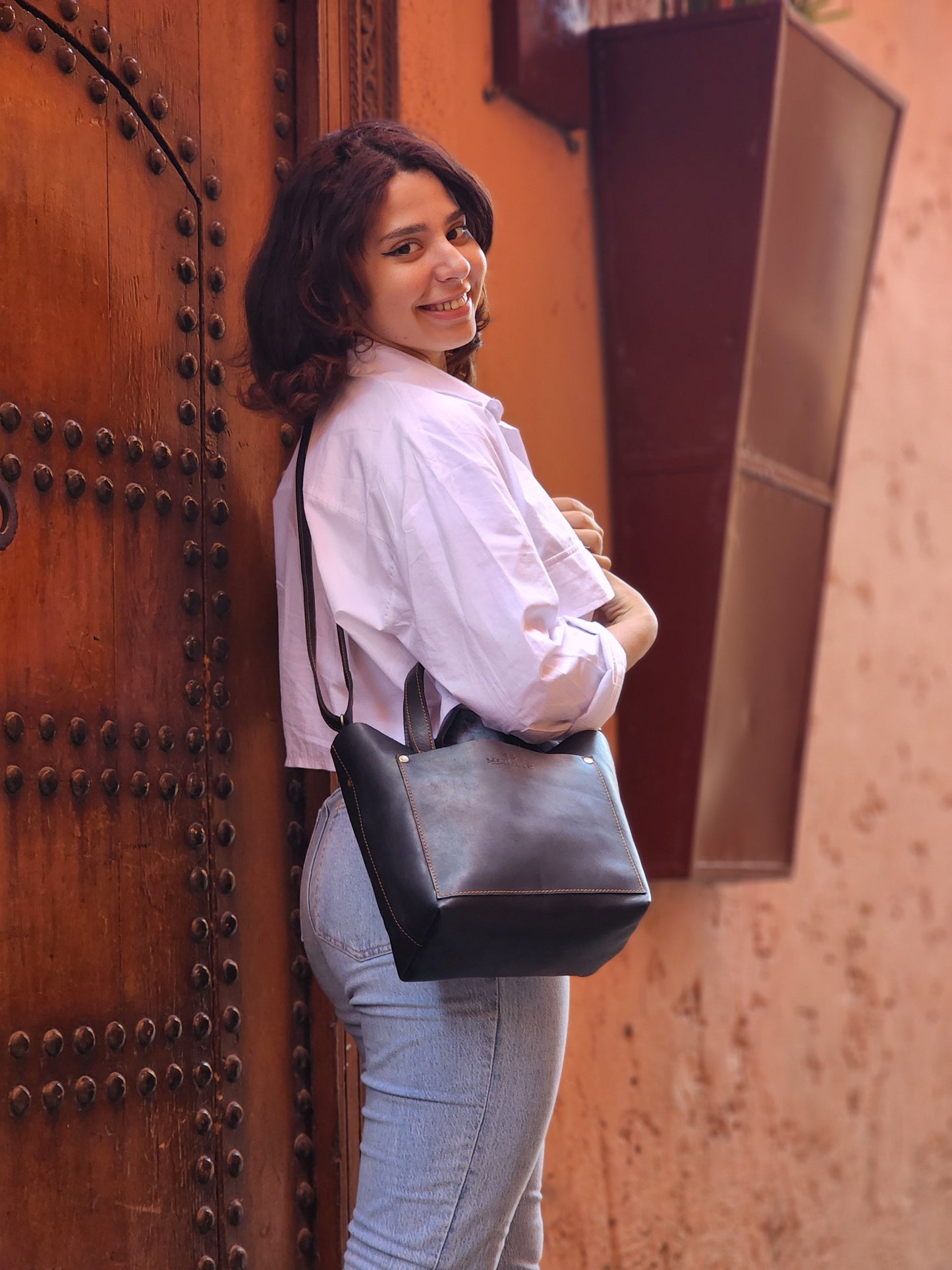 Elegant Handmade Leather Tote Bag