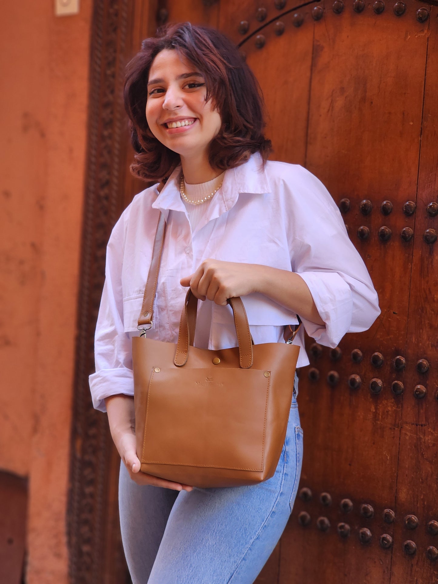 Elegant Handmade Leather Tote Bag