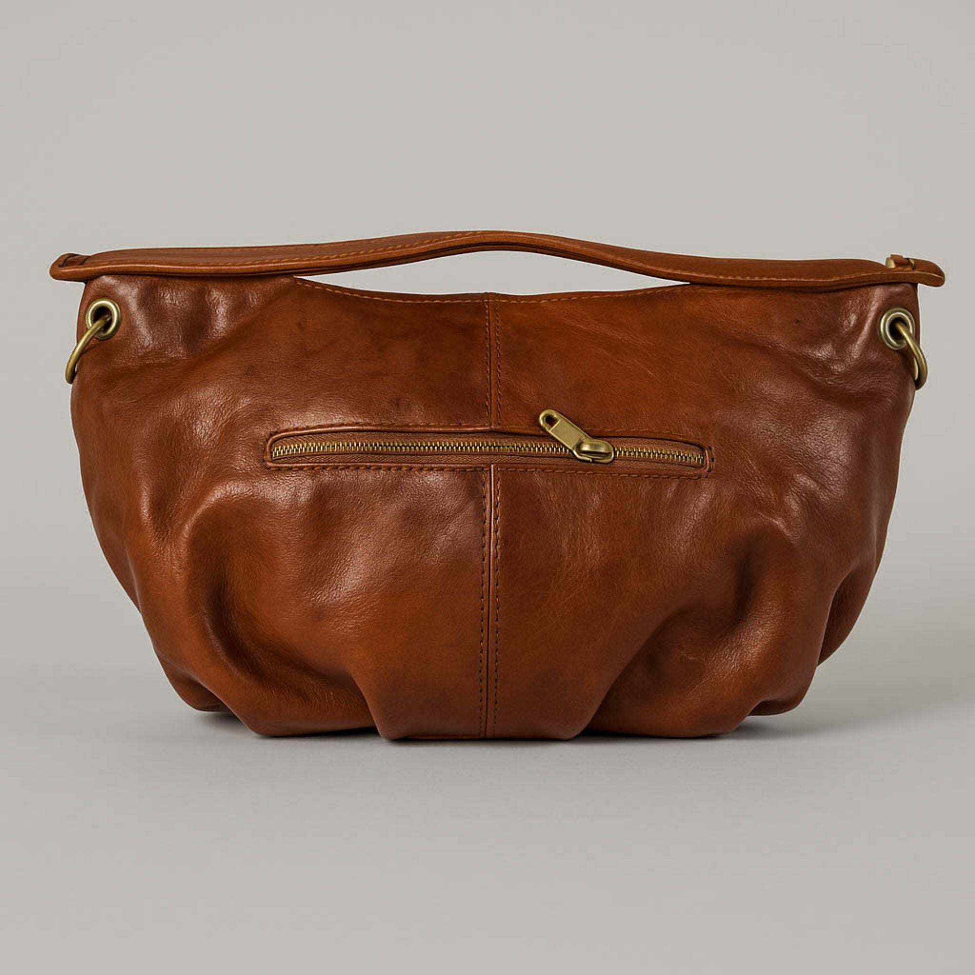 Leather hobo bag