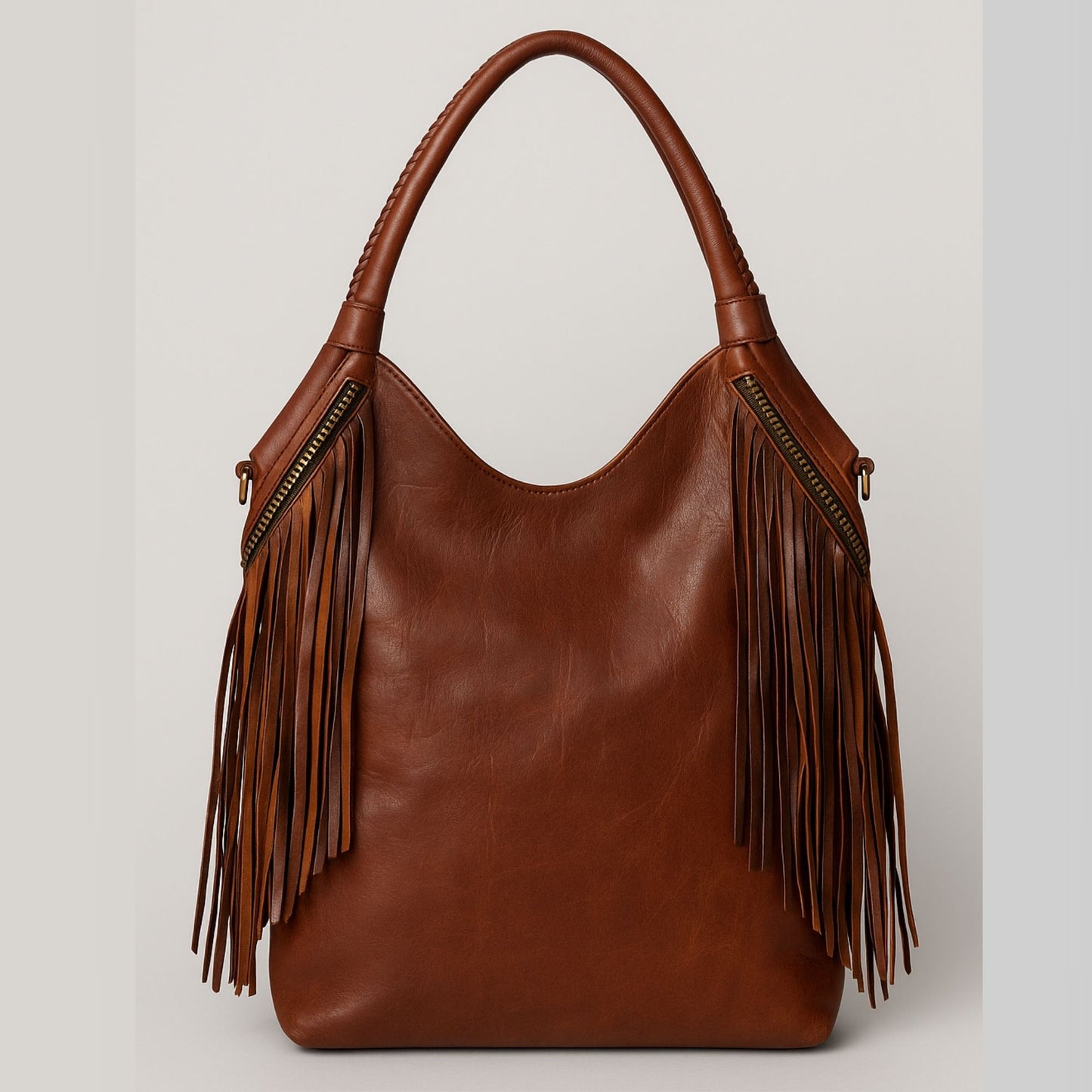 Boho Fringe Leather Bag
