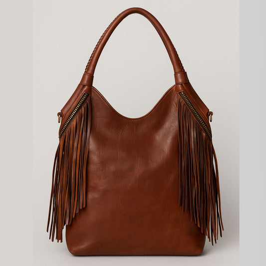 Boho Fringe Leather Bag