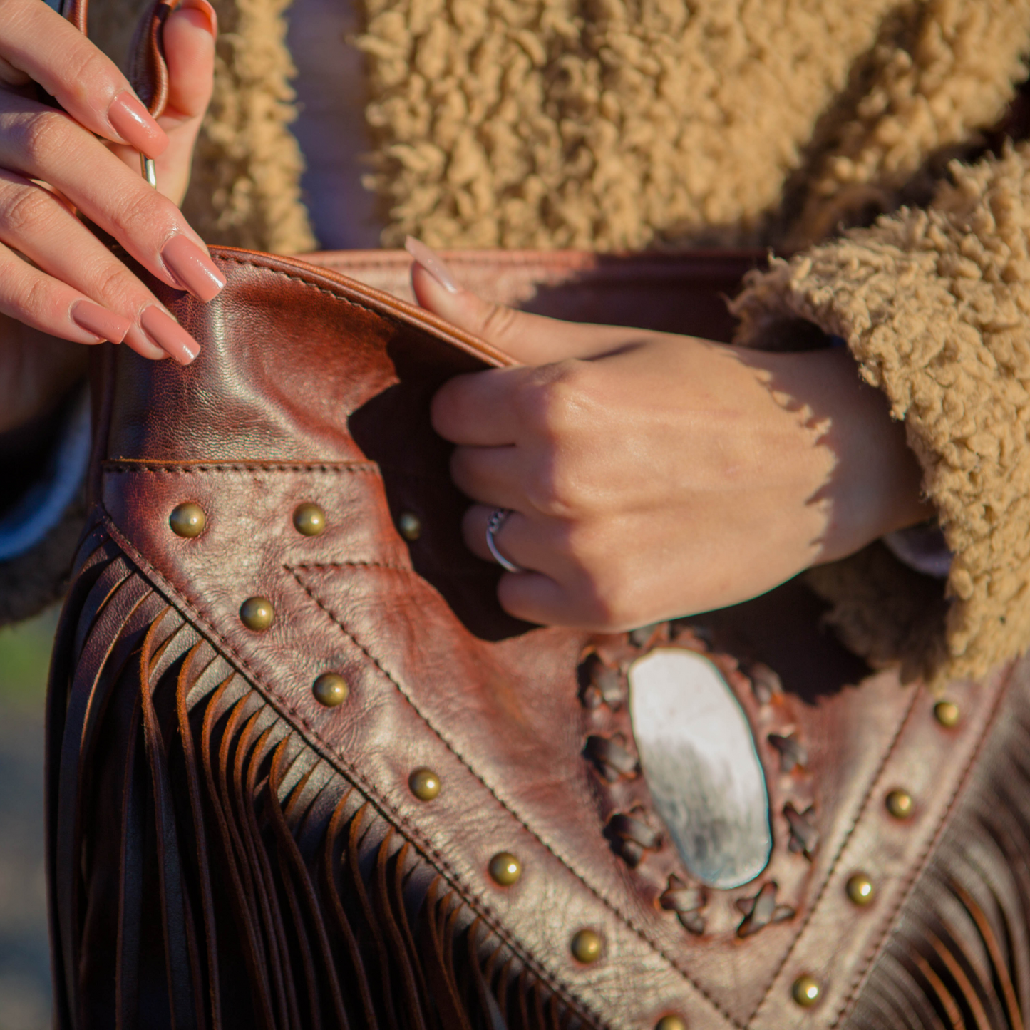 Fringe Leather Crossbody: Boho Style