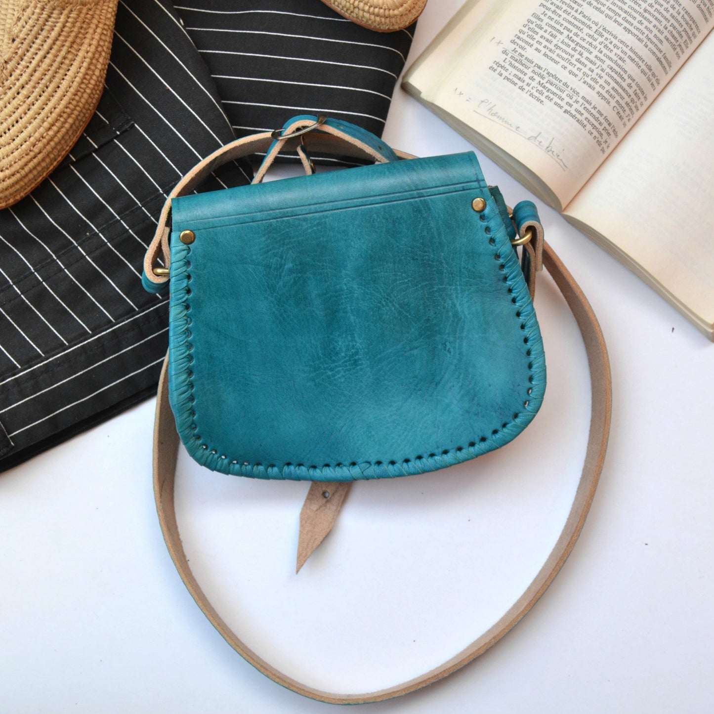 Cut Work Leather Purse