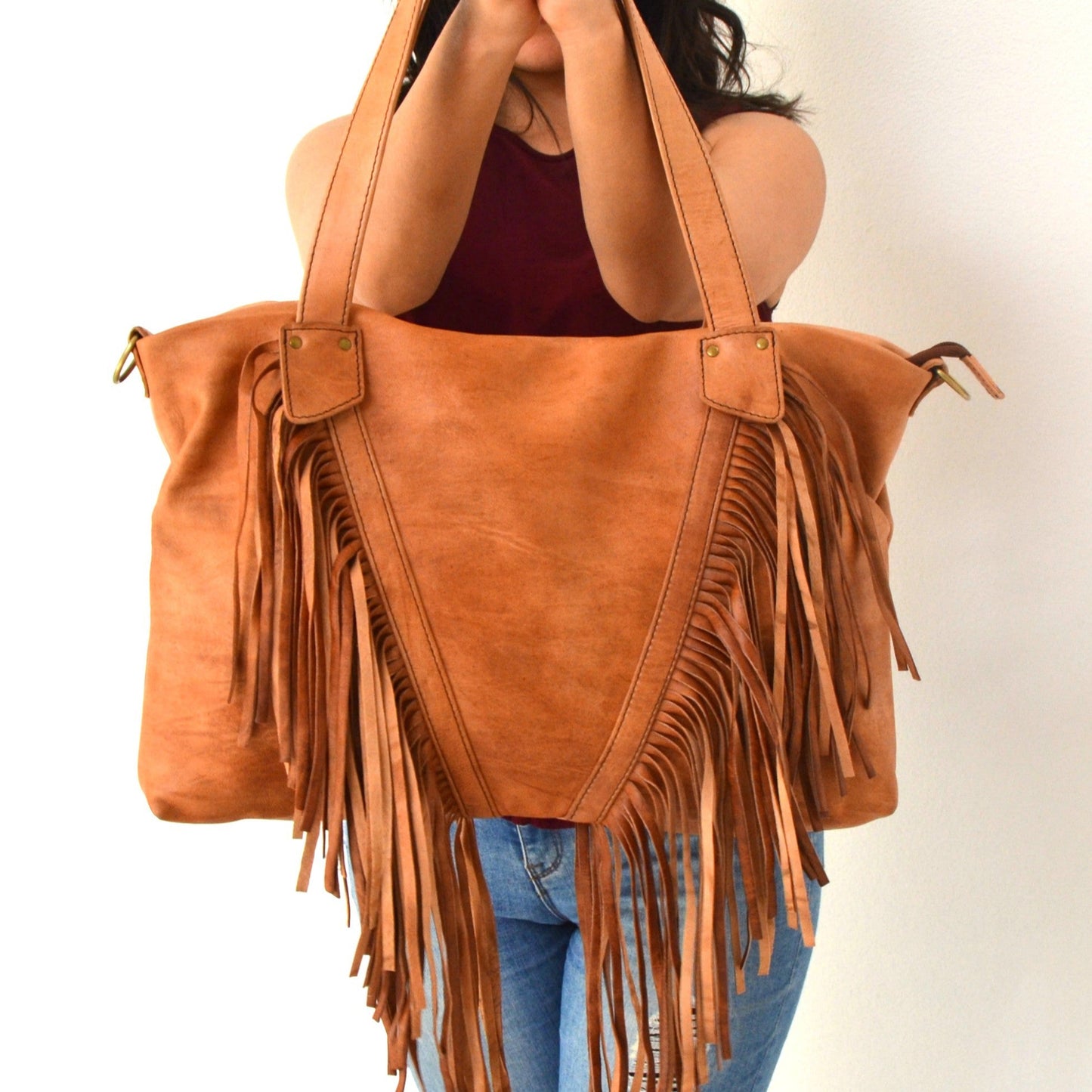 Fringe Leather Purse