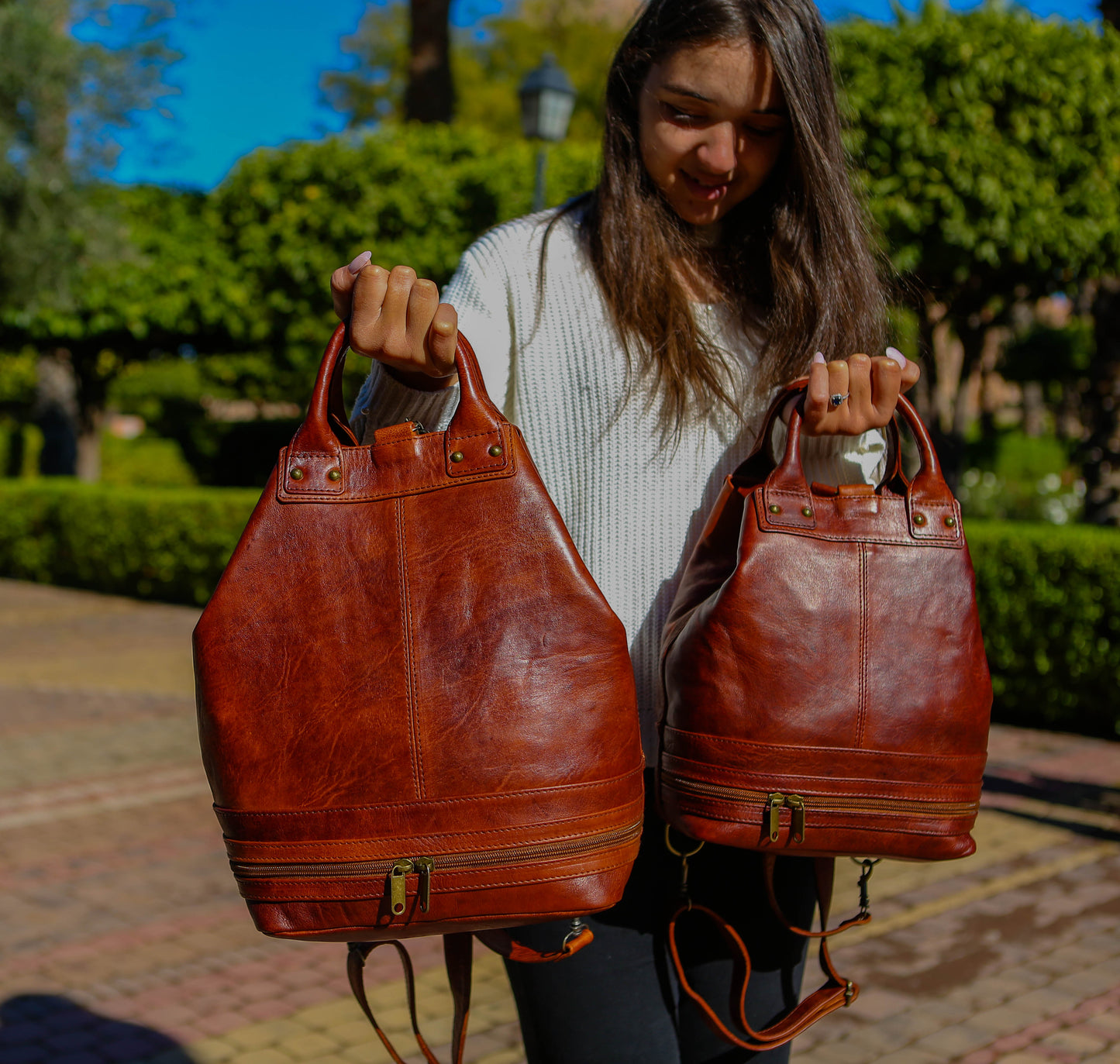 leather Bucket bag