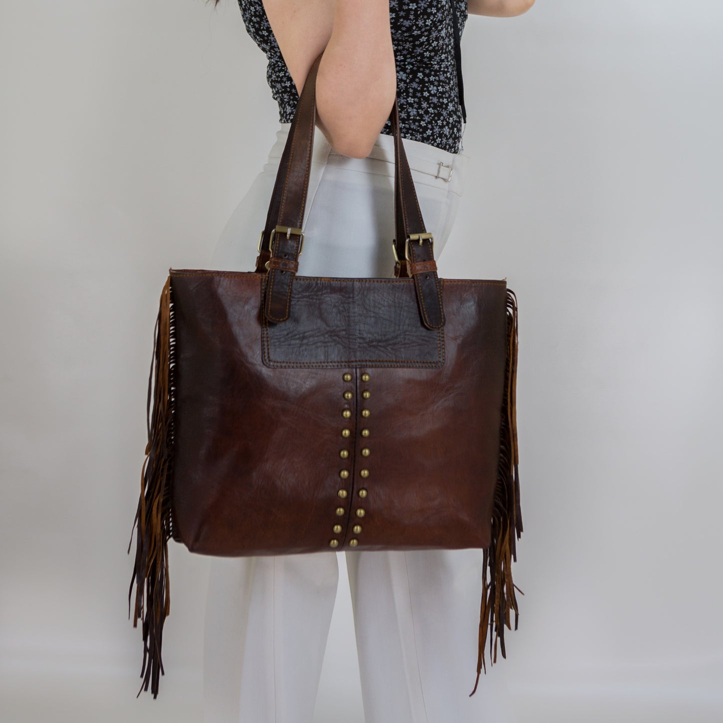 Fringe Leather Handbag