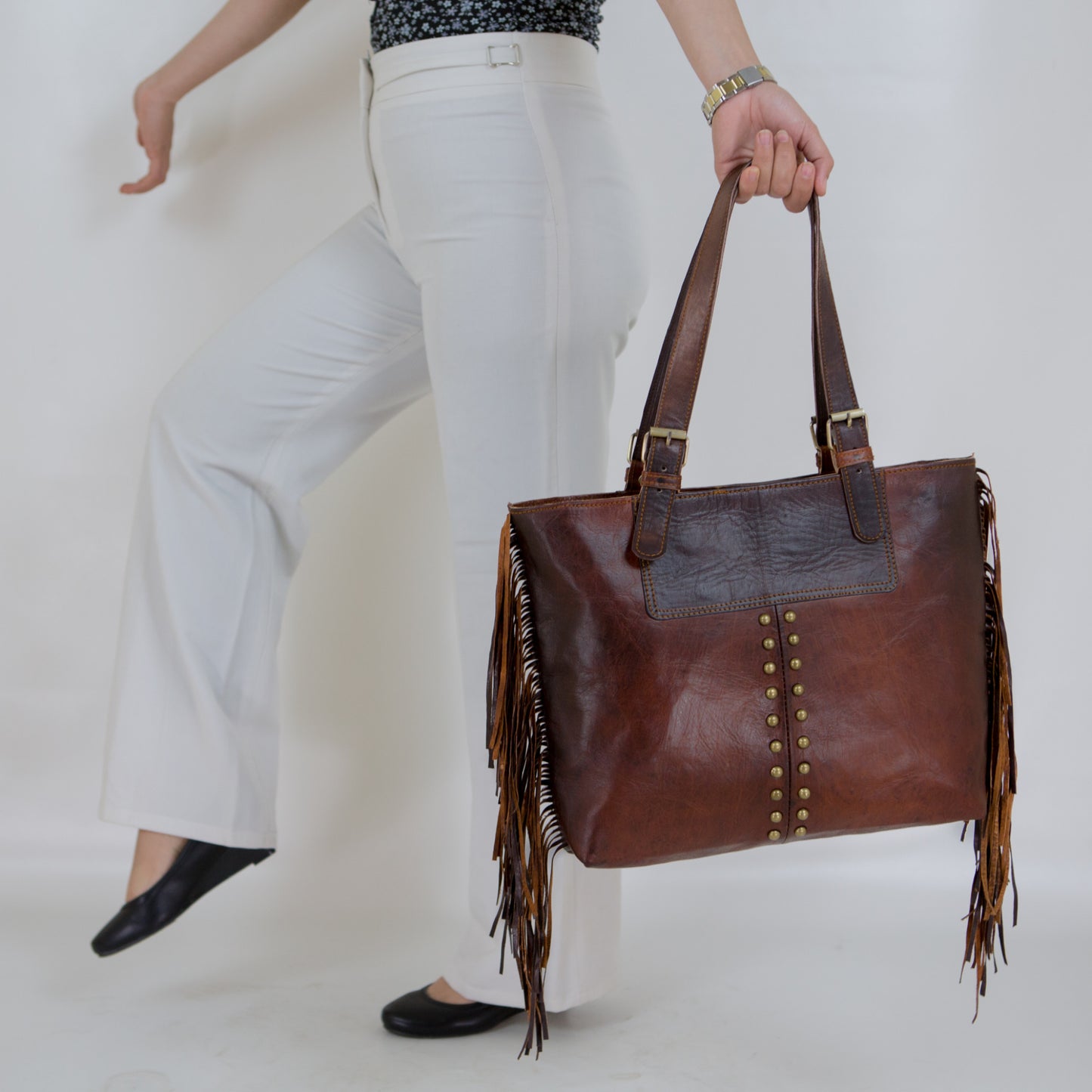 Fringe Leather Handbag